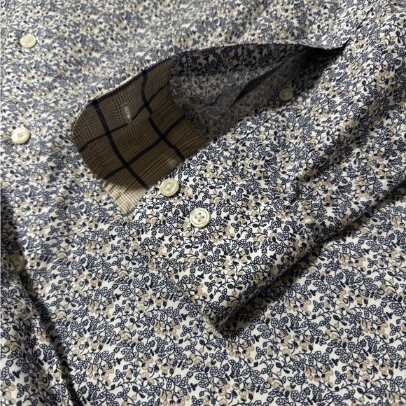 Blue Patterned Button-Up Shirt - Picture 2 of 6